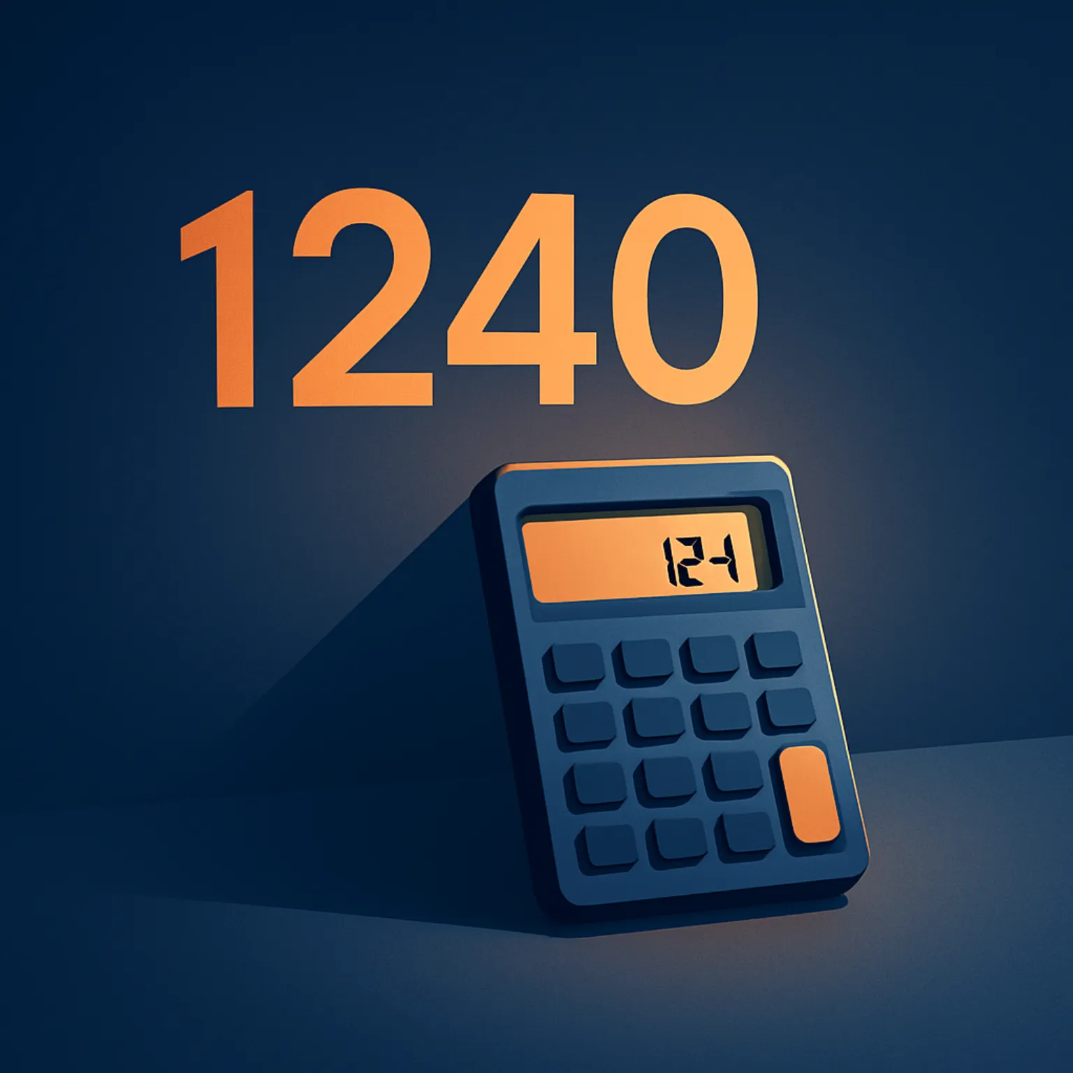 Calculator showing small number on screen with a large shadow behind it representing the much higher hidden costs of cheap websites
