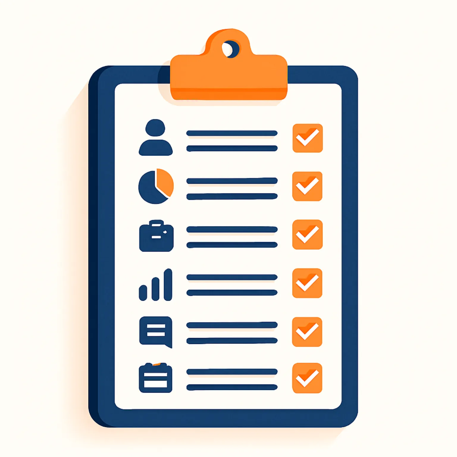 Clipboard with seven checked items representing the essential elements of a high-converting local business website